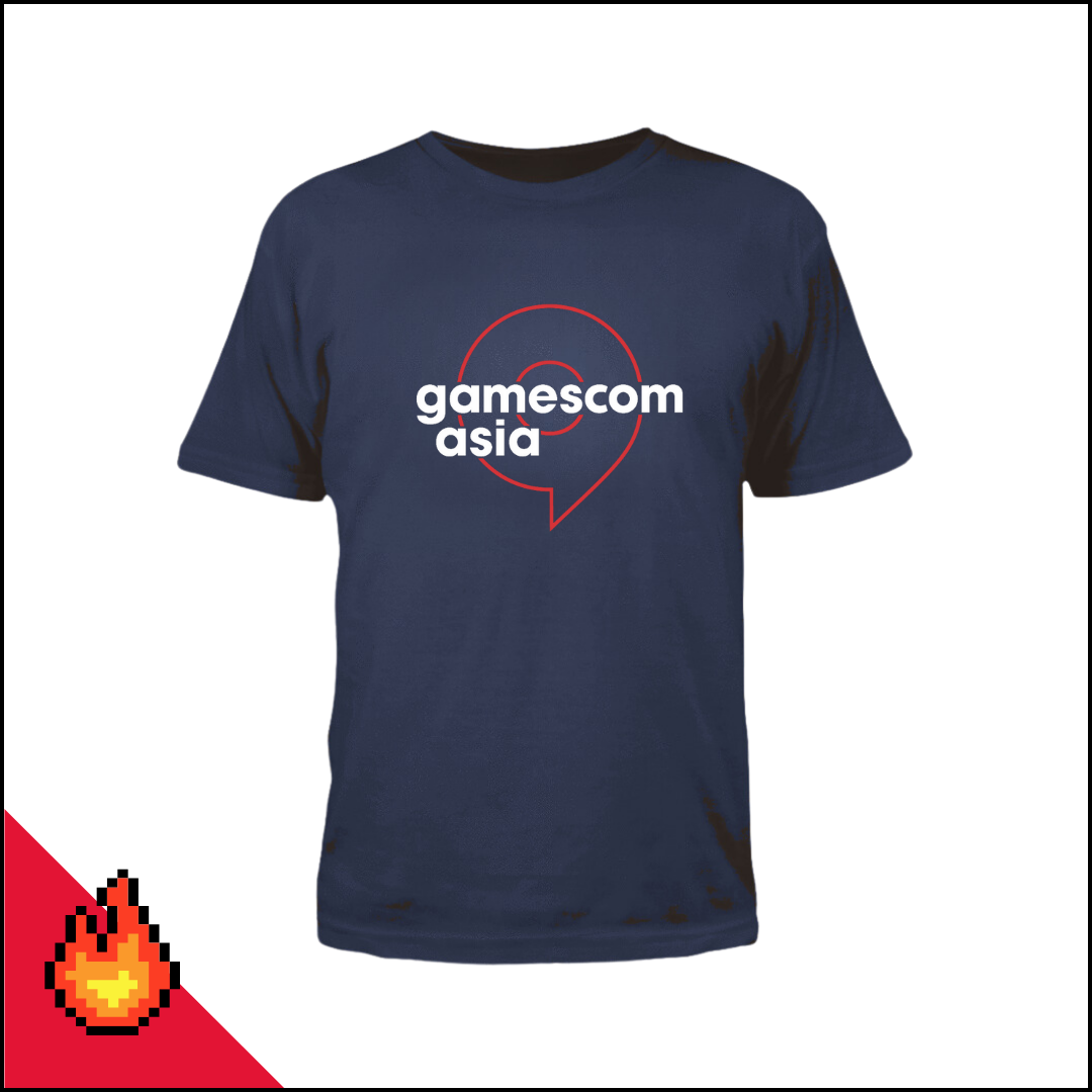 gamescom asia Unisex T-Shirt with Logo, Navy Blue